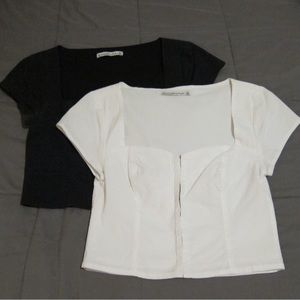 Abercrombie Hook and Eye Closure Short Sleeve Top Set